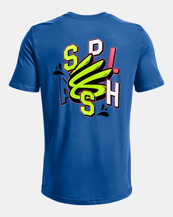 Men's Curry Splash Party Short Sleeve in Blue image number 6